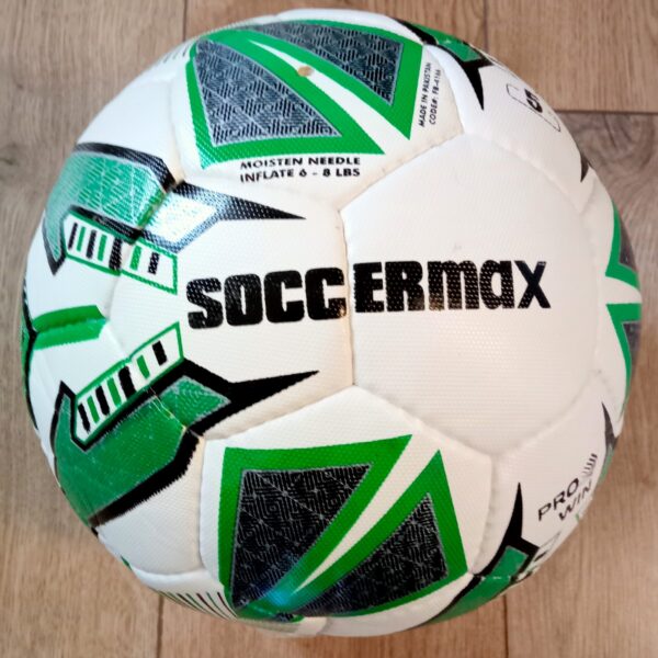 Футбольный мяч HYBRID SOCCERMAX из PU, размер 5, бело-зелёный