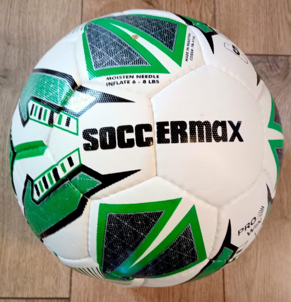 Футбольный мяч HYBRID SOCCERMAX из PU, размер 5, бело-зелёный