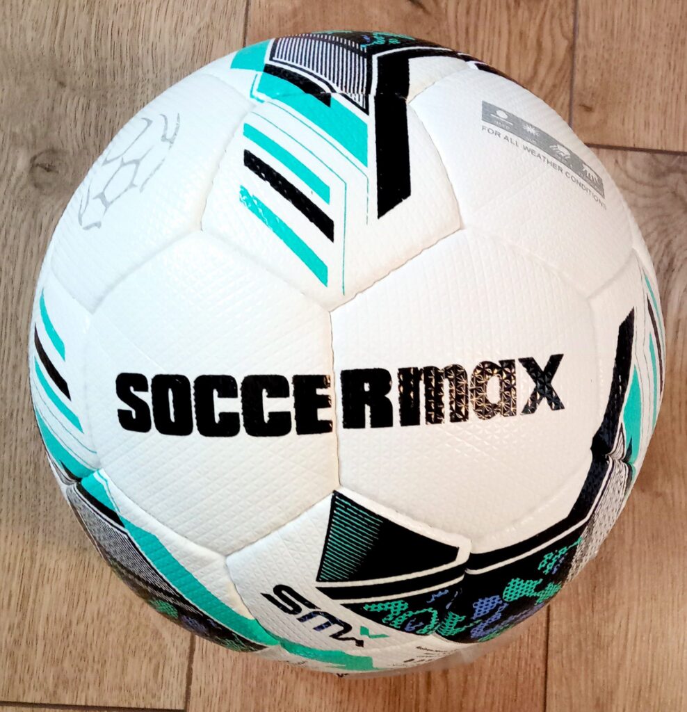 Футбольный мяч CRYSTAL SOCCERMAX из PU, бело-мятный, размер №5