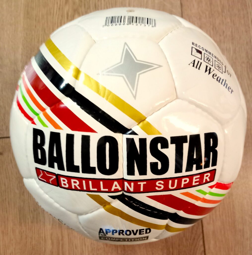 Футбольний м'яч BALLONSTAR, розмір №5, різнокольоровий, з поліуретану