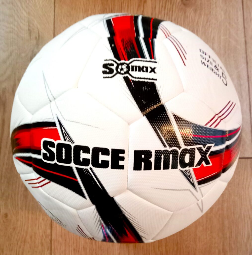 Футбольный мяч HYBRID SOCCERMAX размер №5 из PU, бело-красный