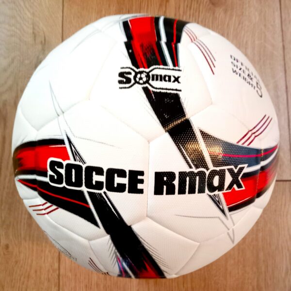 Футбольный мяч HYBRID SOCCERMAX размер №5 из PU, бело-красный