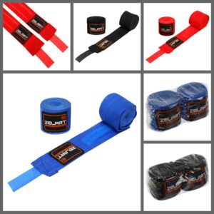 Боксерские бинты ZELART из хлопка и эластана, длина 5 м, ассортимент цветов
