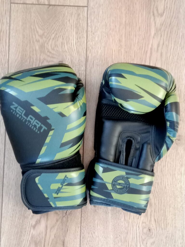 Боксерские перчатки Zelart, камуфляж хаки, на липучке, 10 и 12 унций