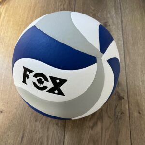Волейбольный мяч FOX размер №5 из термосклеенного PU, бело-серо-синий