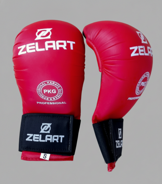 Накладки ,перчатки для карате ZELART MATSA, размеры S-XL, цвет красный