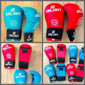 Синие накладки для карате ZELART из PU, размеры S-XL