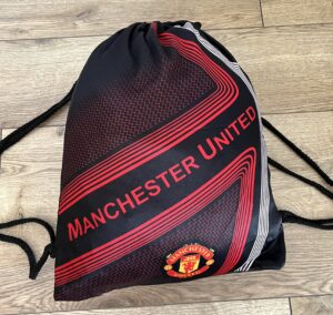 Рюкзак-мешок AC MANCHESTER UNITED черно-белый с красными деталями, полиэстер