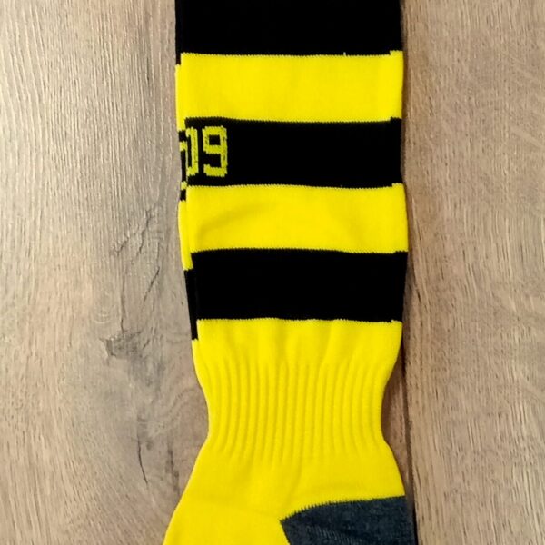 Детские футбольные гетры Borussia Dortmund Home 2024, желтые, размер 32-39