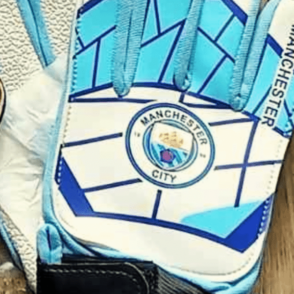 Детские вратарские перчатки MANCHESTER CITY, разноцветное исполнение, размеры 5–8