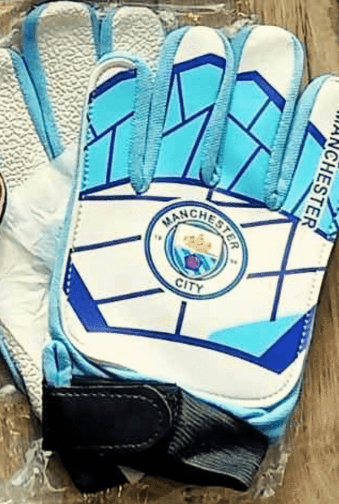 Детские вратарские перчатки MANCHESTER CITY, разноцветное исполнение, размеры 5–8