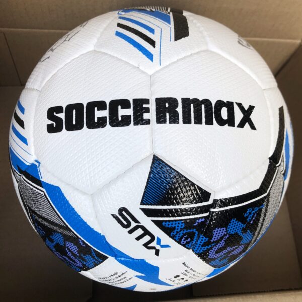 Футбольный мяч CRYSTAL SOCCERMAX бело-синий, полиуретан PU, размер №5