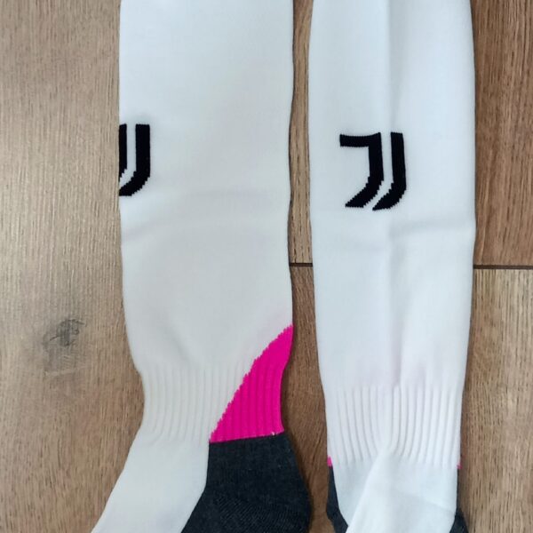 Дитячі футбольні гетри JUVENTUS Away 2025, білі, розмір 27–35