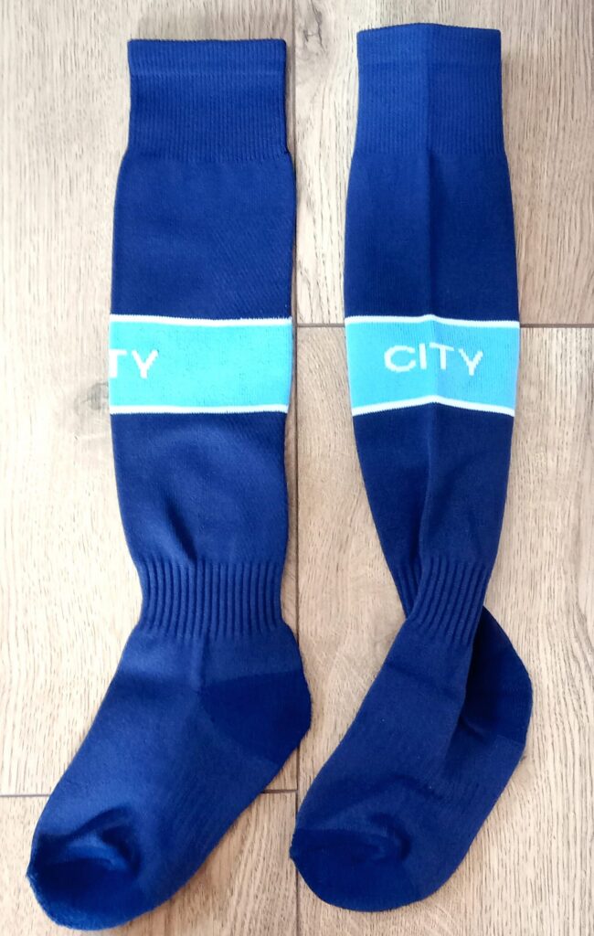 Детские футбольные гетры MANCHESTER CITY HOME 2025, тёмно-синие, размер 27-35