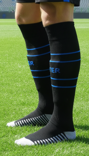 Гетры детские с символикой футбольного клуба  INTER MILAN HOME 2025 , размер 27-35, цвет чёрный