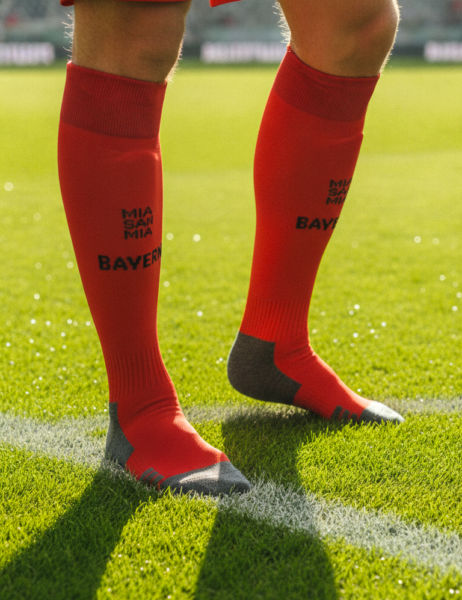 Гетры детские с символикой футбольного клуба BAYERN MUNICH HOME 2025, размер 27-35, цвет красный