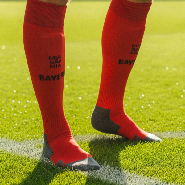 Гетры детские с символикой футбольного клуба BAYERN MUNICH HOME 2025, размер 27-35, цвет красный