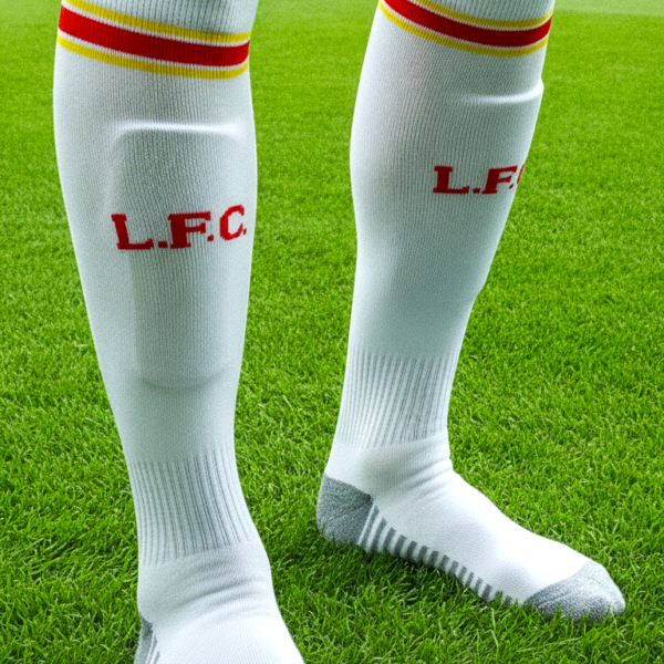 Гетры детские с символикой футбольного клуба LIVERPOOL THIRD 2025 , размер 27-35, цвет белый