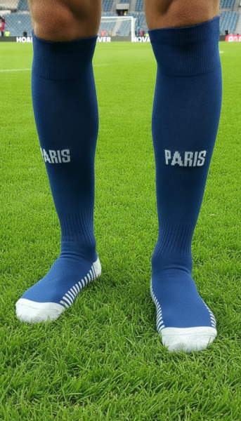 Гетры детские с символикой футбольного клуба PSG HOME 2025 , размер 27-35, цвет тёмно-синий