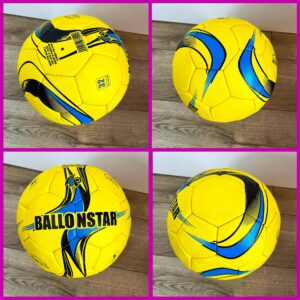 Футбольный мяч BALLONSTAR, размер №5, из PU, бело-жёлто-голубой