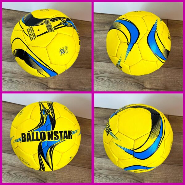Футбольный мяч BALLONSTAR, размер №5, из PU, бело-жёлто-голубой