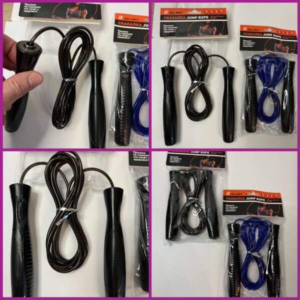Скоростная скакалка Zelart SPEED ROPE с подшипниками и синими ручками