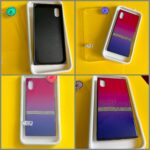 Чехол для iPhone 10, фиолетово-бордовый, с камешками Swarovski
