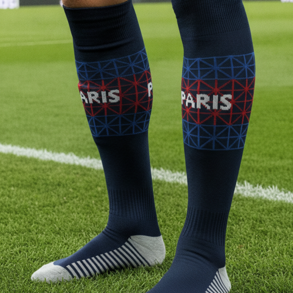 Гетры детские с символикой футбольного клуба PSG HOME 2026, размер 27-35, цвет - темно-синий