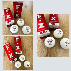 Набор шариков для настольного тенниса FOX 40+ 3star (к-т из 3шт), цвет белый
