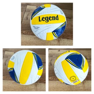 Волейбольний м'яч LEGEND-44, розмір №5, PU, колір біло-жовто-синій